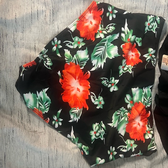 Women's High Waisted Bikini Sets Flounce Bikini Crop Top. Floral bottom - Picture 5 of 6